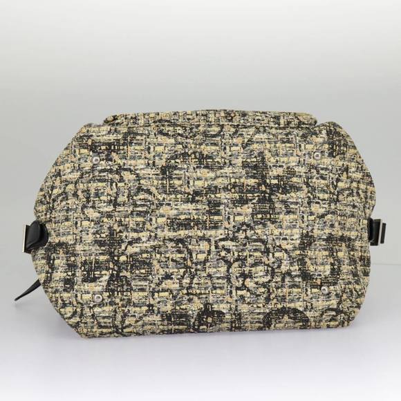 CHANEL Hand Bag Tweed Yellow Silver CC Auth bs19419 - Picture 5 of 16